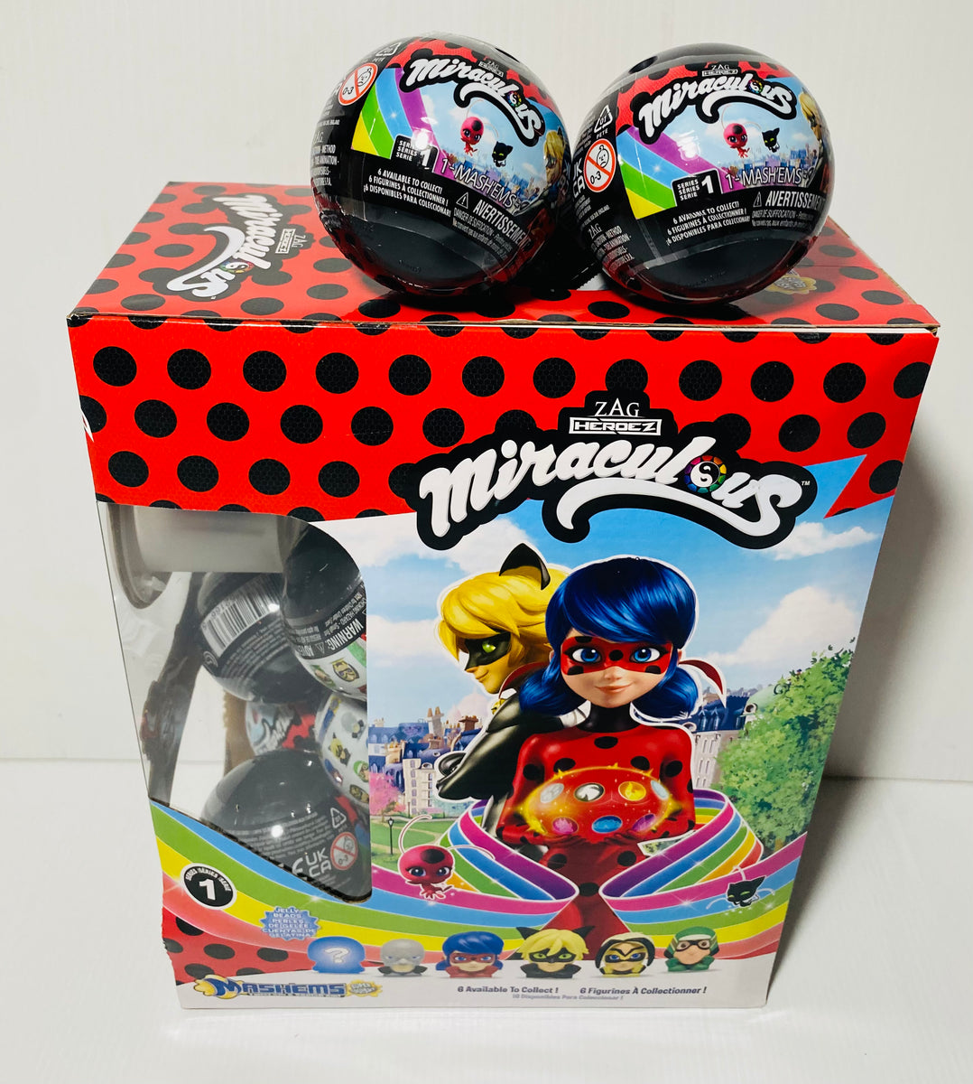 Mash'ems Miraculous - Squishy Surprise Toy Characters - Collect All 6 -  Series 3 (Styles May Vary) 