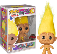 Trolls Yellow Troll US Exclusive Pop Vinyl! 05 + Pop Protector
