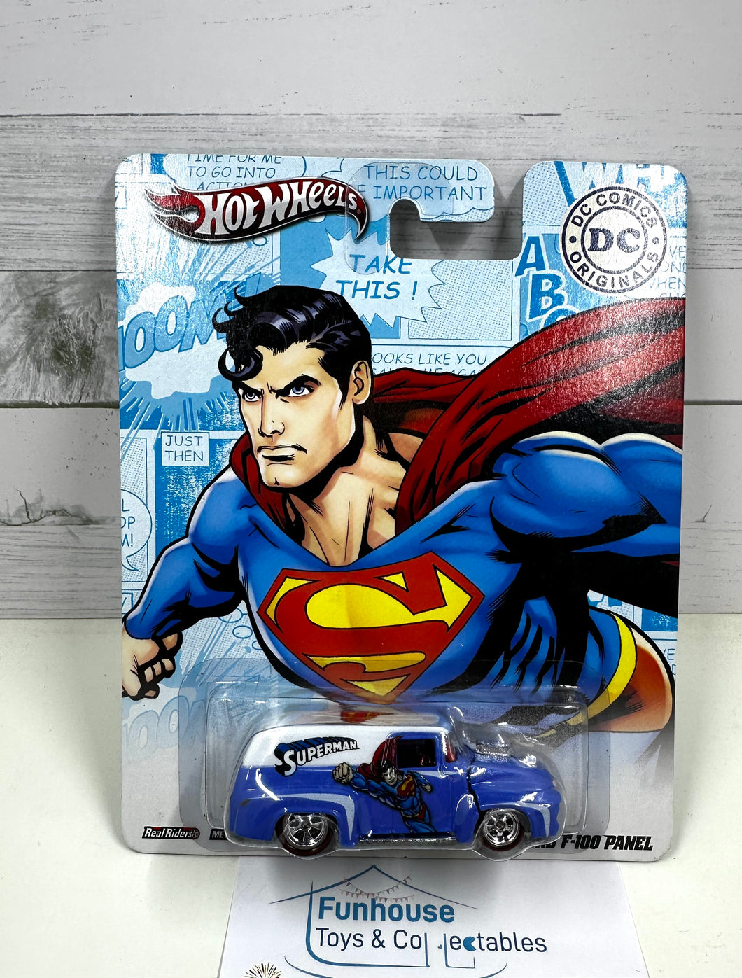 *Hot Wheels Pop Culture  2012 DC COMIC 56 FORD F-100 PANEL SUPERMAN