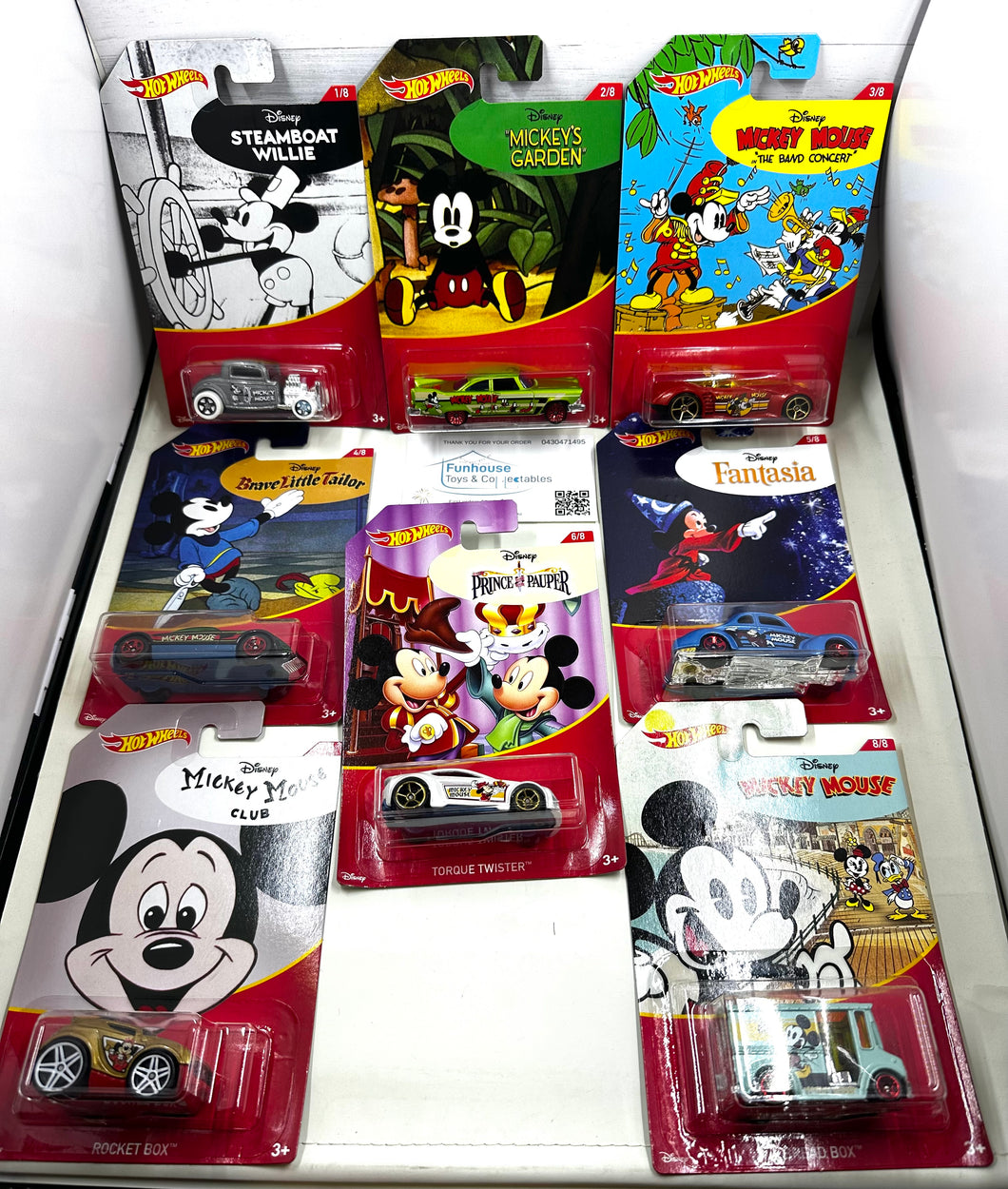 Hot Wheels MICKEY MOUSE Set of 8 2018