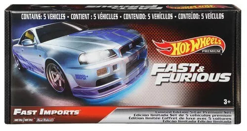 Hot Wheels PREMIUMS Fast and Furious ~  FAST IMPORTS Set of 5 MINT Box Sealed