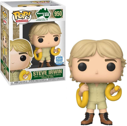 The Crocodile Hunter - Steve Irwin with Snake Pop! Vinyl! 950 AUSTRALIAN ZOO FUNKO STICKER