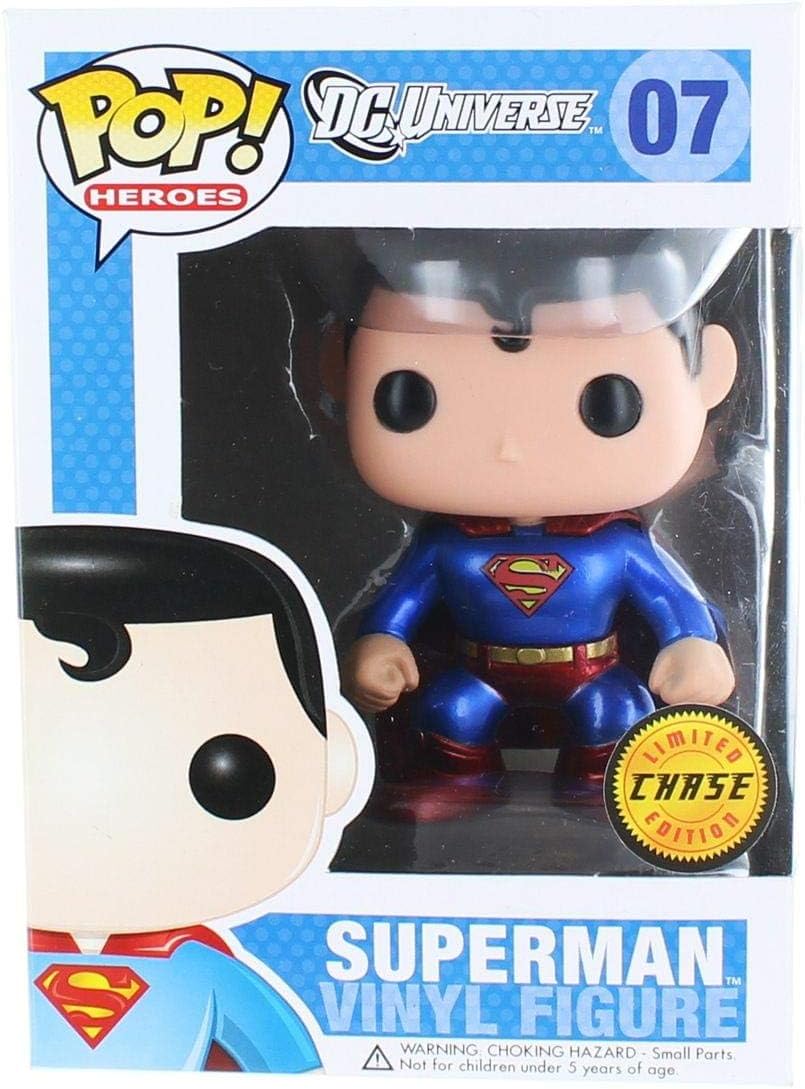 Superman DC Universe CHASE Metallic #07 Limited Edition Pop! Vinyl (Vaulted)