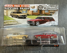 1:64 HOLDEN HJ Wagon Twin Set ~ Hauling Kids & Ripping Skids Oz Wheels FSD