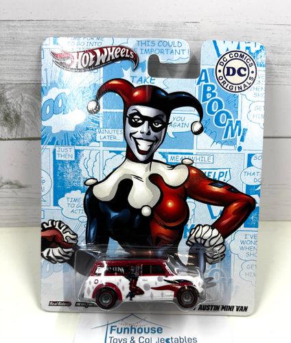 *Hot Wheels Pop Culture  2012 DC COMIC 67 AUSTIN MINI VAN ~ HARLEY QUINN