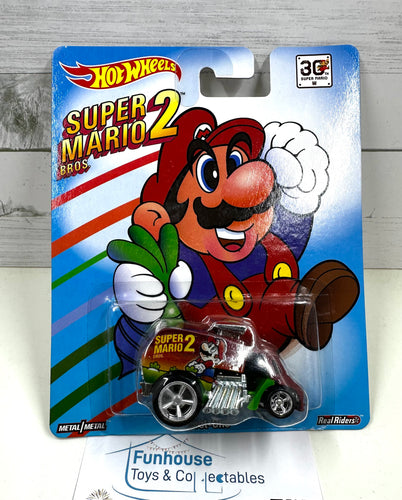 Hot Wheels  MARIO Cool-One ~ SUPER BROS 2 ~ Pop Culture REAL RIDERS 1:64