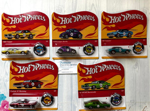 Hot Wheels 50th Anniversay Original Series Redlines - Set of 5Cars Limited Edition