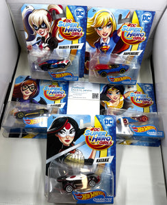 Set of 5 Hot Wheels DC Superhero Girls Car 1:64