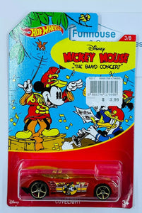 Hot Wheels MICKEY MOUSE THE BAND CONCERT COVELIGHT 3/8 PERFECT CARD 2018
