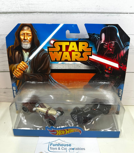 Hot Wheels Mattel 2 Car Set Disney Star Wars OBI-WAN KENOBI ~ DARTH VADER TWIN PACK 2014