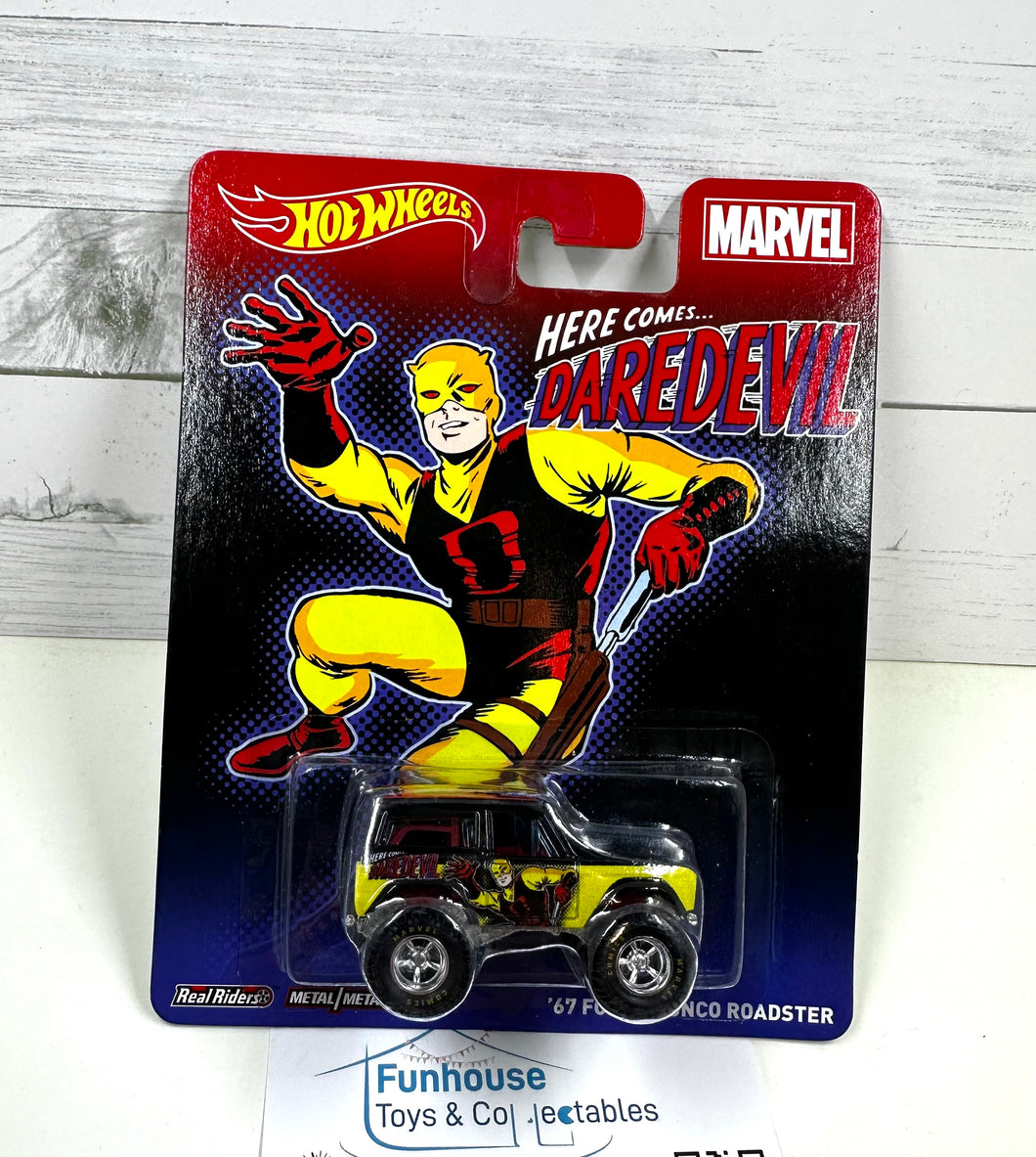 *Hot Wheels Daredevil ~ 67 FORD BRONCO ROADSTER REAL RIDERS 2014