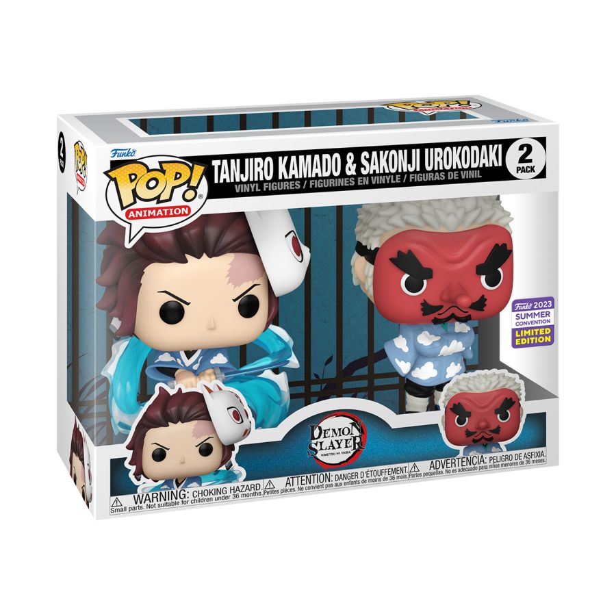 Demon Slayer - Tanjiro and Sakonji SDCC 2023 US Exclusive Pop! Vinyl 2-Pack