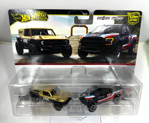 Hot Wheels Premium 2024 - Twin Pack - Ford Bronco R / 17 Ford F-150 Raptor