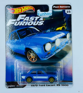 HOT WHEELS FAST & FURIOUS 1970 Ford Escort RS 1600 (Blue) FAST IMPORTS 3/5