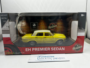 Holden EH Sedan Premier - Yellow w White Roof 1:32 Scale Diecast