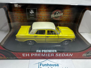 Holden EH Sedan Premier - Yellow w White Roof 1:32 Scale Diecast