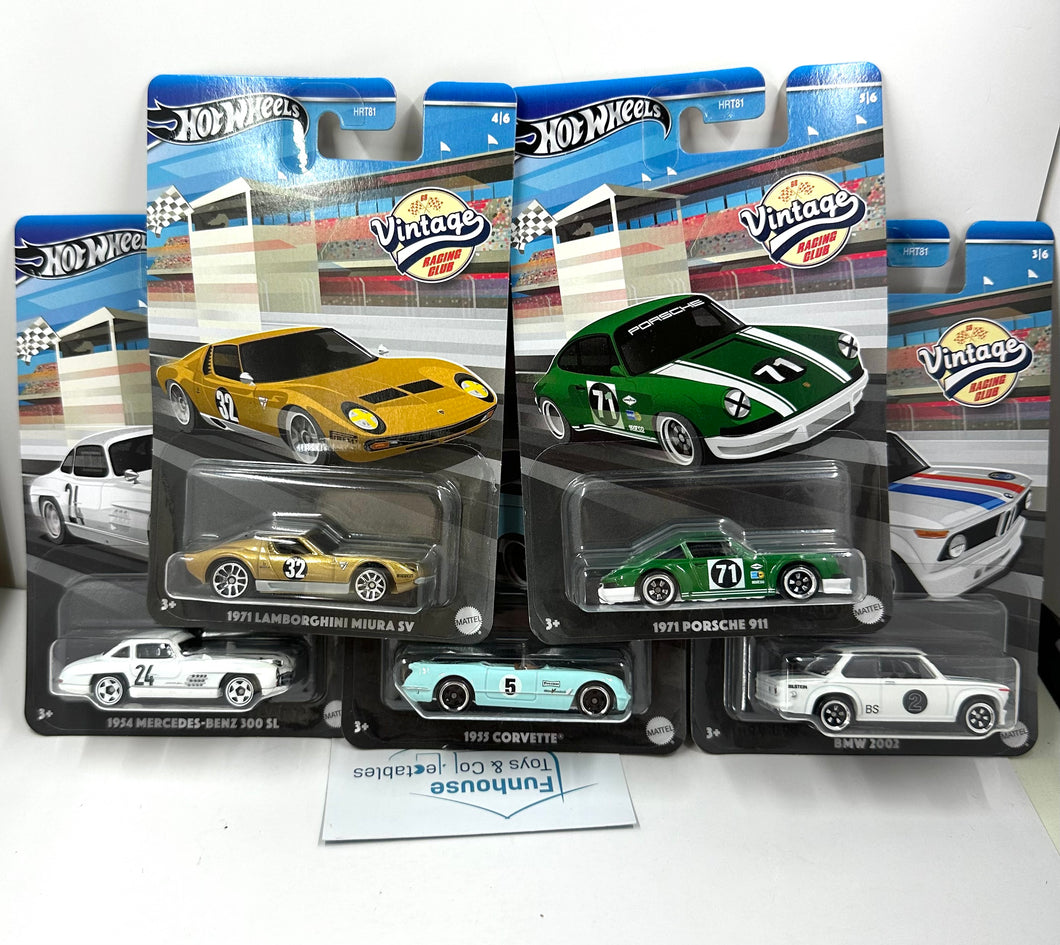 Hot Wheels Vintage Racing Club Set of 5 HRT81-956A **