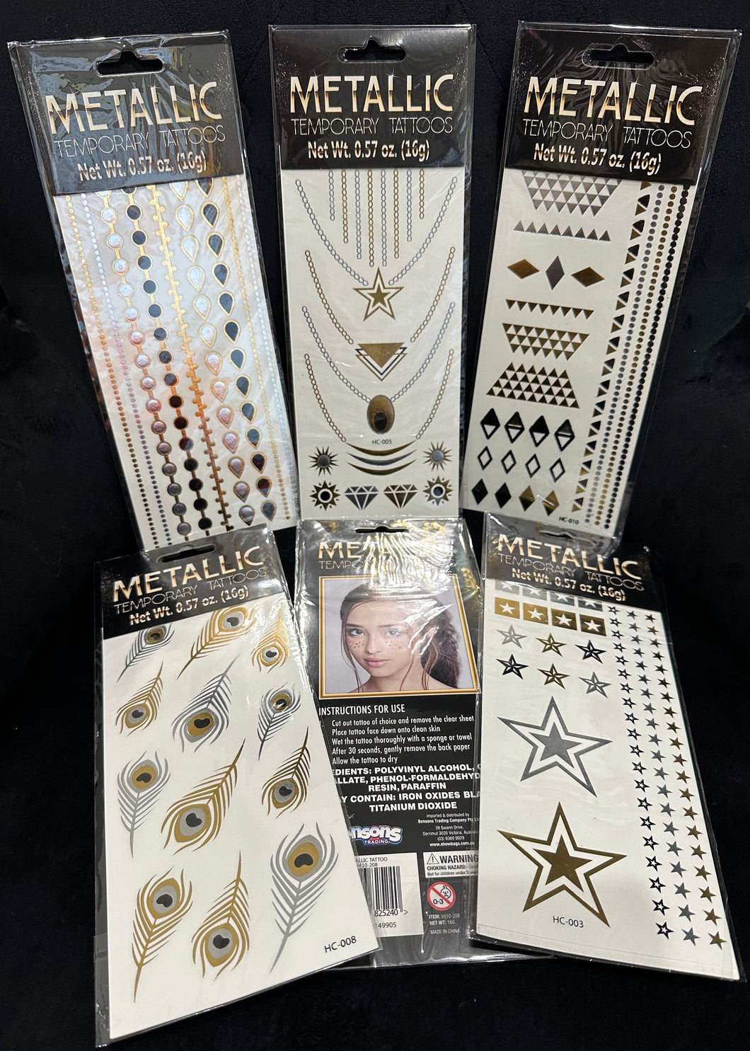 METALLIC TATTOOS Assorted