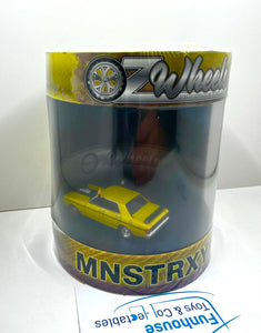 1:64 MNSTRXY - Yellow Ford XY Falcon Oz Wheels (Skid Cylinder)