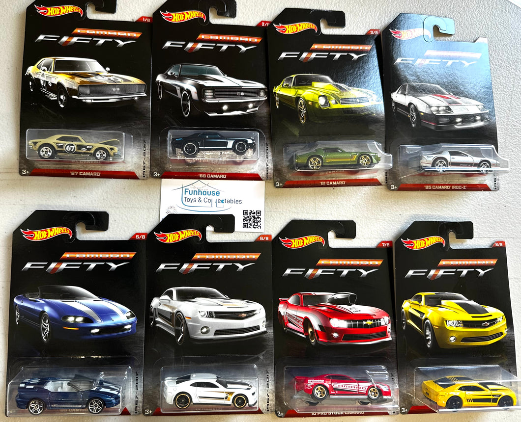 Hot Wheels CAMARO FIFTY SERIES Complete Set of 8 from 2017