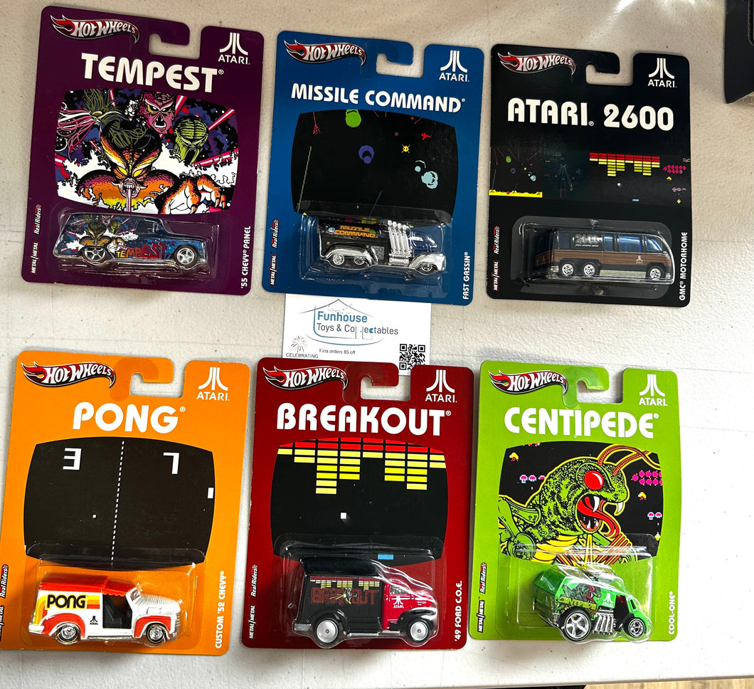 Hot Wheels Nostalgic Brands ATARI Set of 6 CARS 2012