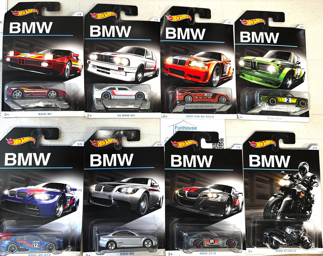 Hot Wheels 2015 BMW Series Complete set of 8
