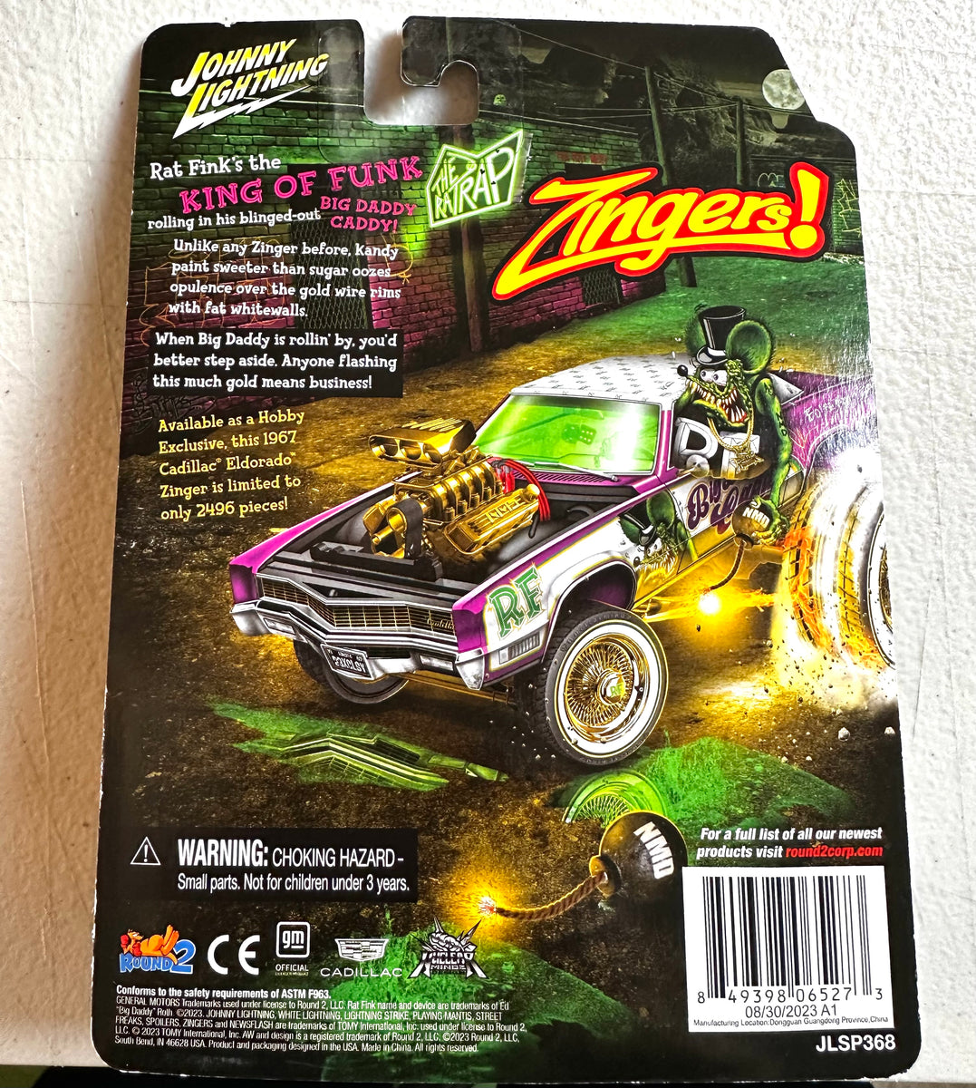 Johnny Lightning Rat Fink 1967 Big Daddy Caddy Cadillac ZINGERS 1: 64 ...