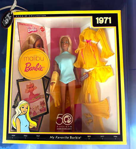 1971 Barbie My Favourite Barbie Malibu Doll Collectors 50th Anniversary
