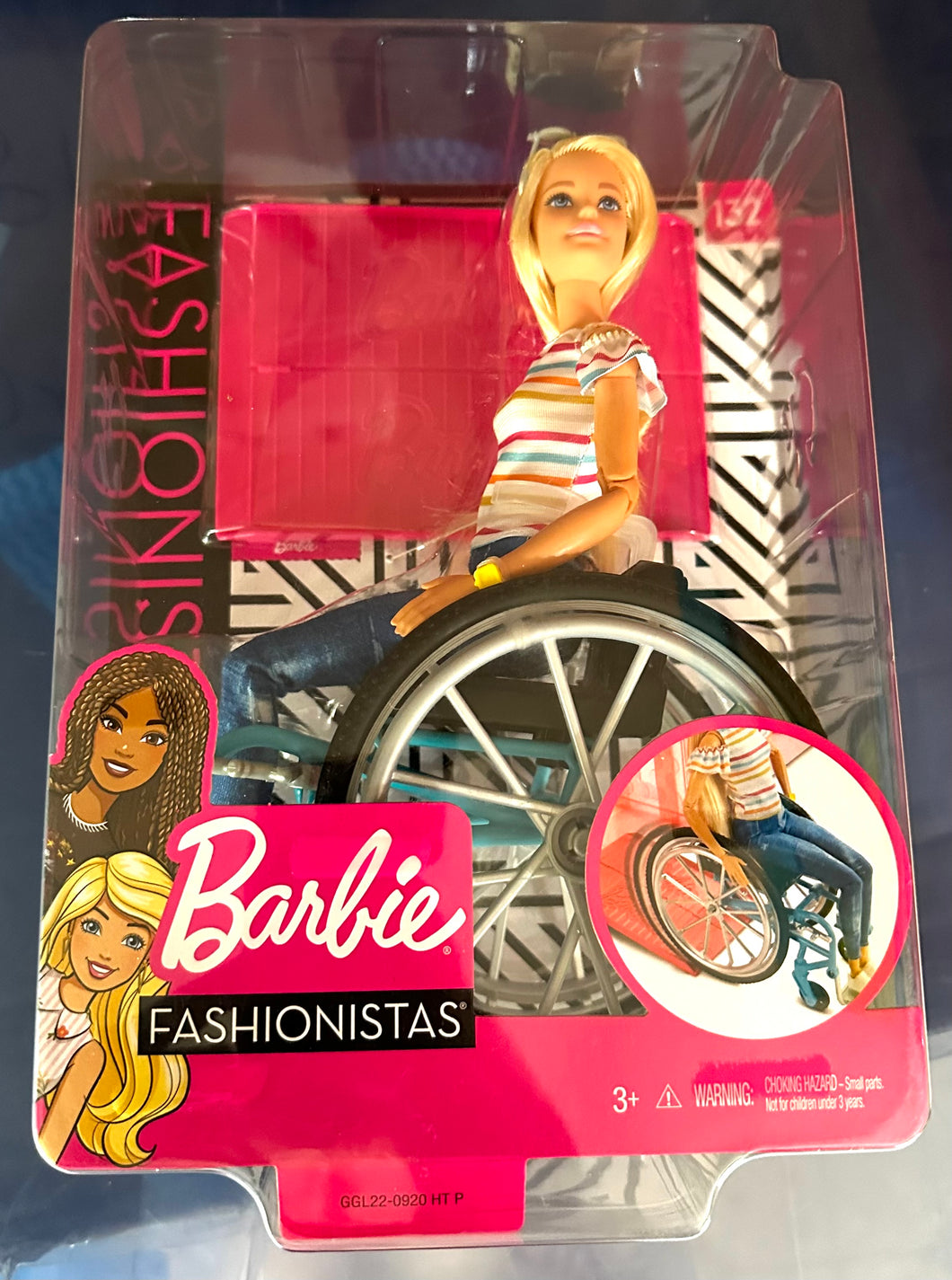 Barbie Fashionistas Doll 132 Blonde Wheelchair & Ramp 2018