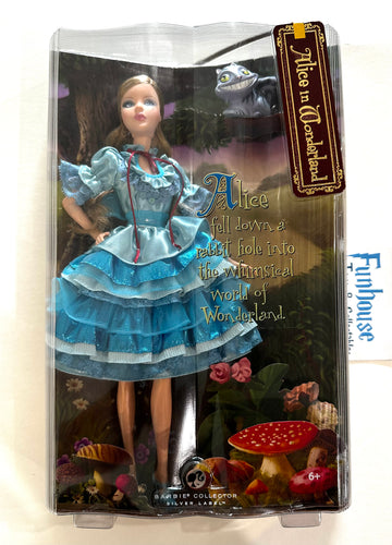 Mattel 2007 Alice in Wonderland Barbie Collector Silver Label Doll Mint