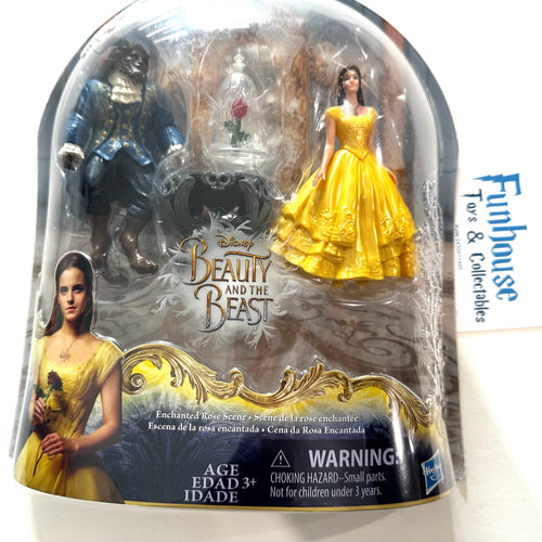 DISNEY Beauty and the Beast Enchanted Rose Scene Figure set 2016