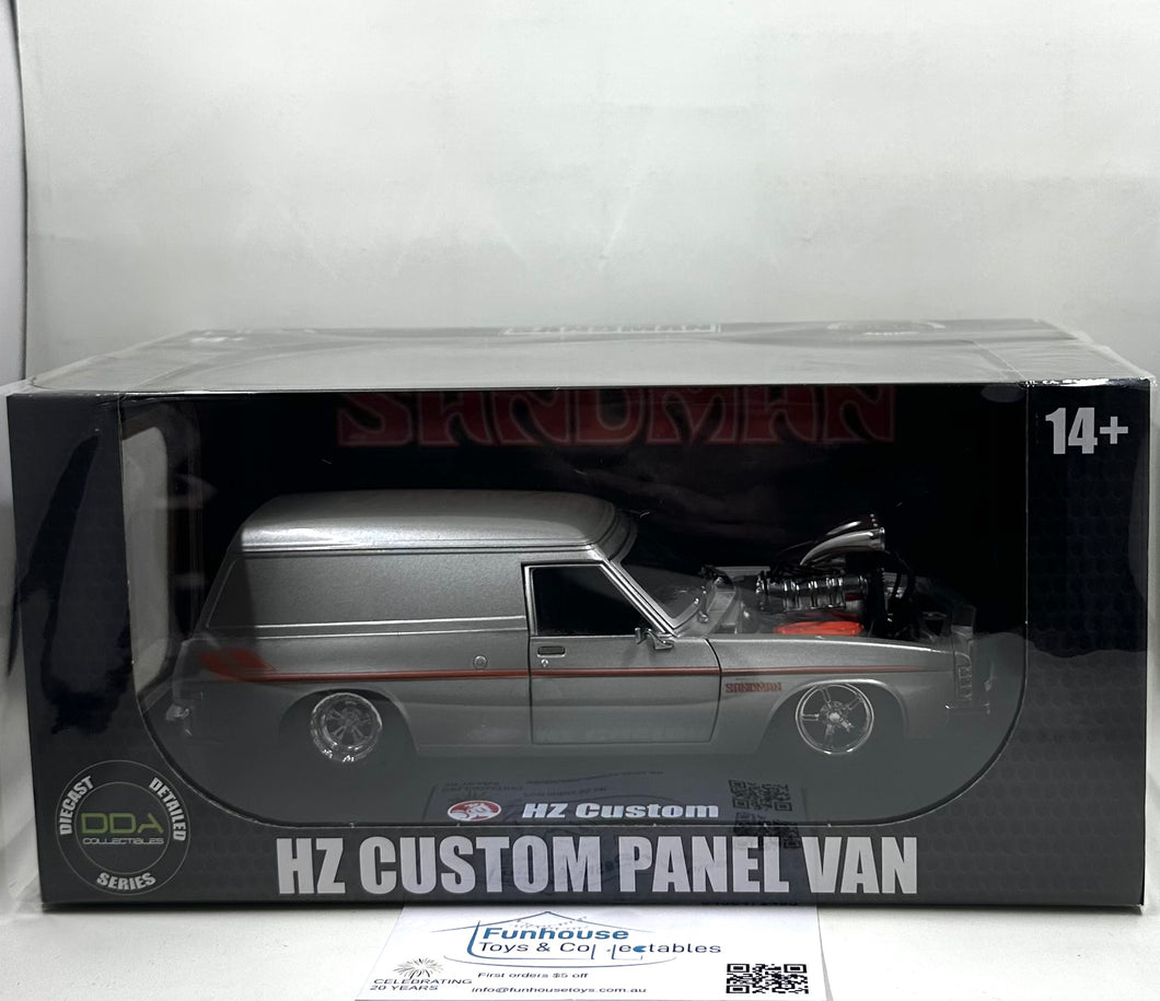 DDA ~ Holden HZ Sandman Panel Van Blown Slammed Silver 1:24Scale Model