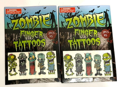 ZOMBIE FINGER TATTOOS KIDS 3+