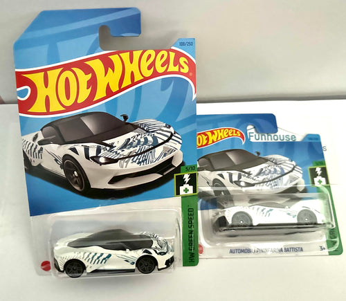 HOT WHEELS AUTOMOBILI PININFARINA BATTISTA HW GREEN SPEED 5/10 Long & Short Card
