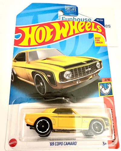 Hot Wheels '69 Copo Camaro Muscle Mania Yellow 1:64 Long Card 2022