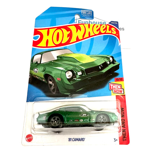 Hot Wheels '81 CAMARO GREEN HW THEN & NOW Series 10/10 Long Card 2022