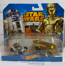 Hot Wheels Mattel 2 Car Set Weathered Star Wars, R2-D2 & C-3PO 1:64 GOLD KOMBI 2014