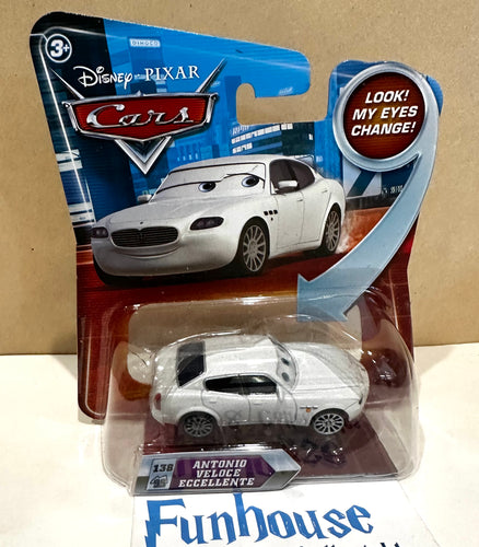 DISNEY PIXAR CARS Look My Eyes Change ~ Antonio Veloce Eccellente Mattel 2010 *