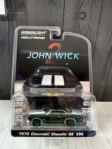 GREENLIGHT CHASE 1:64 2024 JOHN WICK 2 1970 CHEVROLET SS 396 MOVIE DIECAST