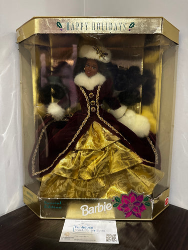 1996 Happy Holidays African American Special Edition Barbie Doll Mattel 15647