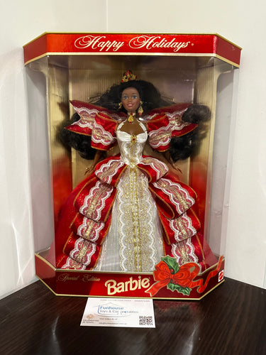 MATTEL ~ 1997 Happy Holidays Special Edition Christmas Barbie VINTAGE AFRICAN