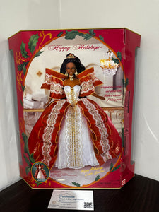 MATTEL ~ 1997 Happy Holidays Special Edition Christmas Barbie VINTAGE AFRICAN