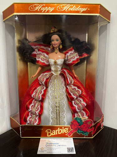 MATTEL ~ 1997 Happy Holidays Special Edition Christmas Barbie VINTAGE BRUNETTE