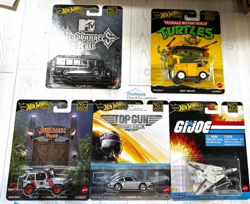 Hot Wheels Premium Pop Culture 2025 FULL SET 5 CARS 1:64