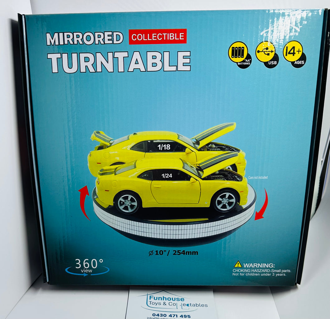 Mirrored Turntable Display For 1:24 & 1:18 Diecast 2 Speeds 10