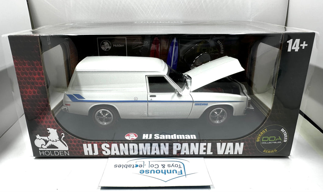 Holden HJ SANDMAN Panel Van White with Blue stripe JACKFROST