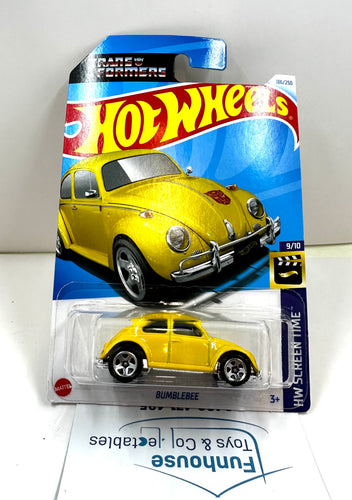 HOT WHEELS VOLKSWAGEN BEETLE BUMBLEBEE YELLOW #186 TRANSFORMERS 9/10 2024