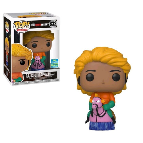 RAJ KOOTHRAPPALI AS Aquaman 2019 Summer Convention Big Bang Theory Funko Pop Vinyl 832 + PROTECTOR