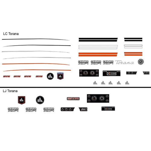 Holden LC/LJ Torana Decal Kit Accessory Pack DDA 1:24 SET