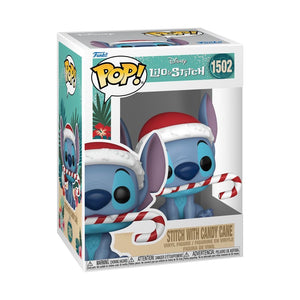 Lilo & Stitch - Stitch with Candy Cane Holiday Pop! Vinyl! 1502